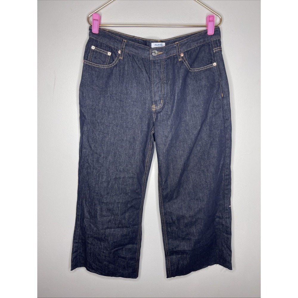 Parke Low Rise Baggy Jean in Dark Wash Blue Sz 29